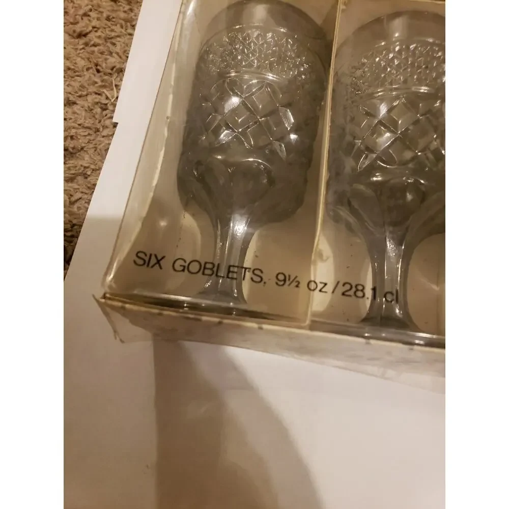 5 Vintage Anchor Hocking Wexford Pattern Cordial Glasses Wine Mist Smoke Color